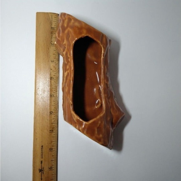 Vintage boho plant, succulent, flower, cactus pot planter Tree Log, masculine - Picture 7 of 10